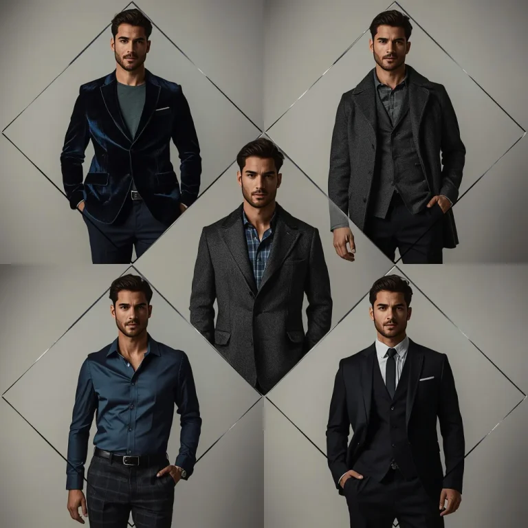A Diamond Cut Frame Collage of a Stylish Modern Man | Sophisticated Collage Designed