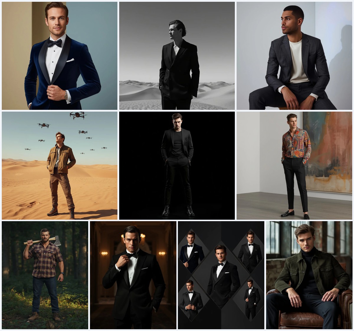 Best 10 AI Selfie Prompts for Men’s Stylish and Casual Self-Portraits with Perfect Lighting