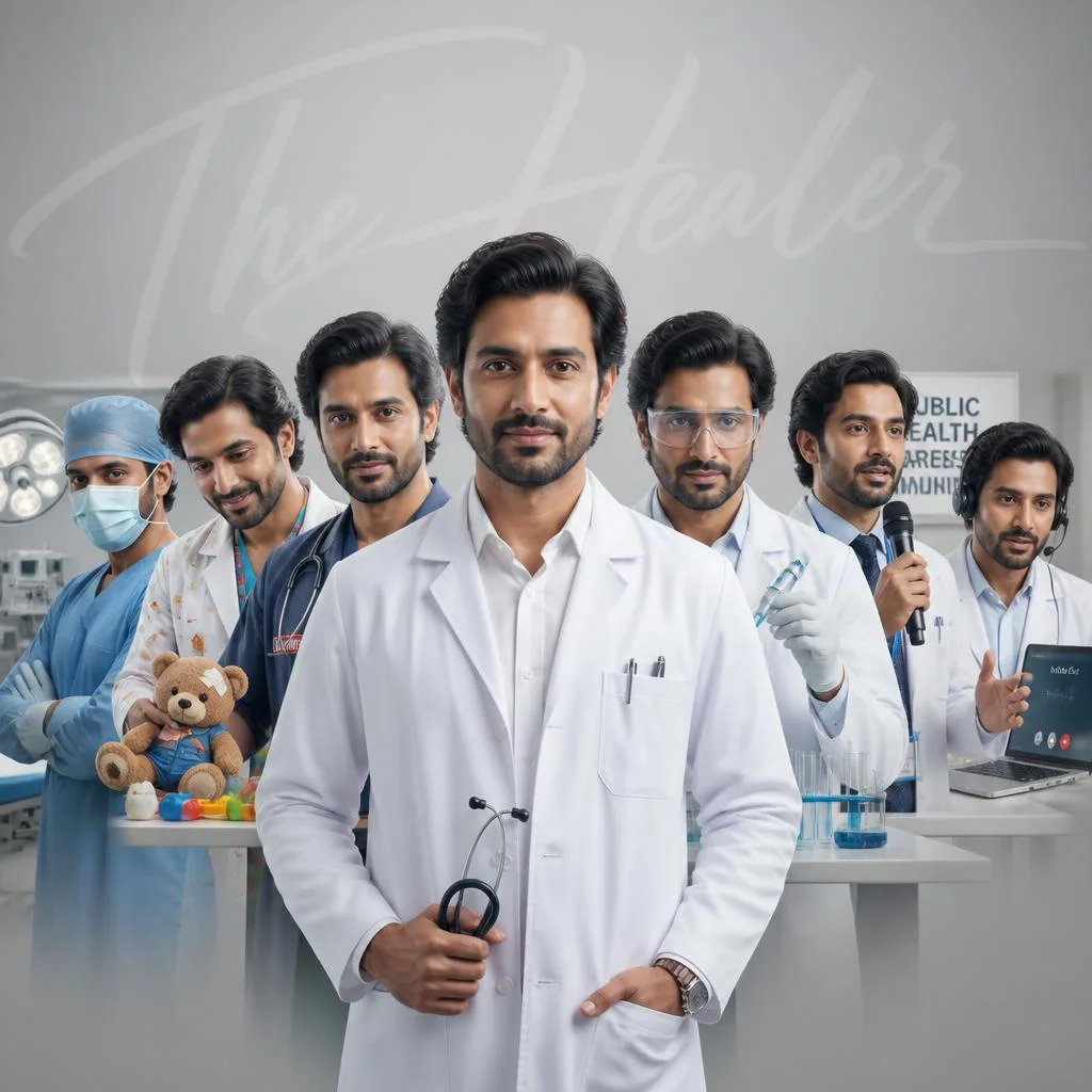 Staggered Lineup of a Doctor’s Compassionate Care | Realistic Studio Editorial