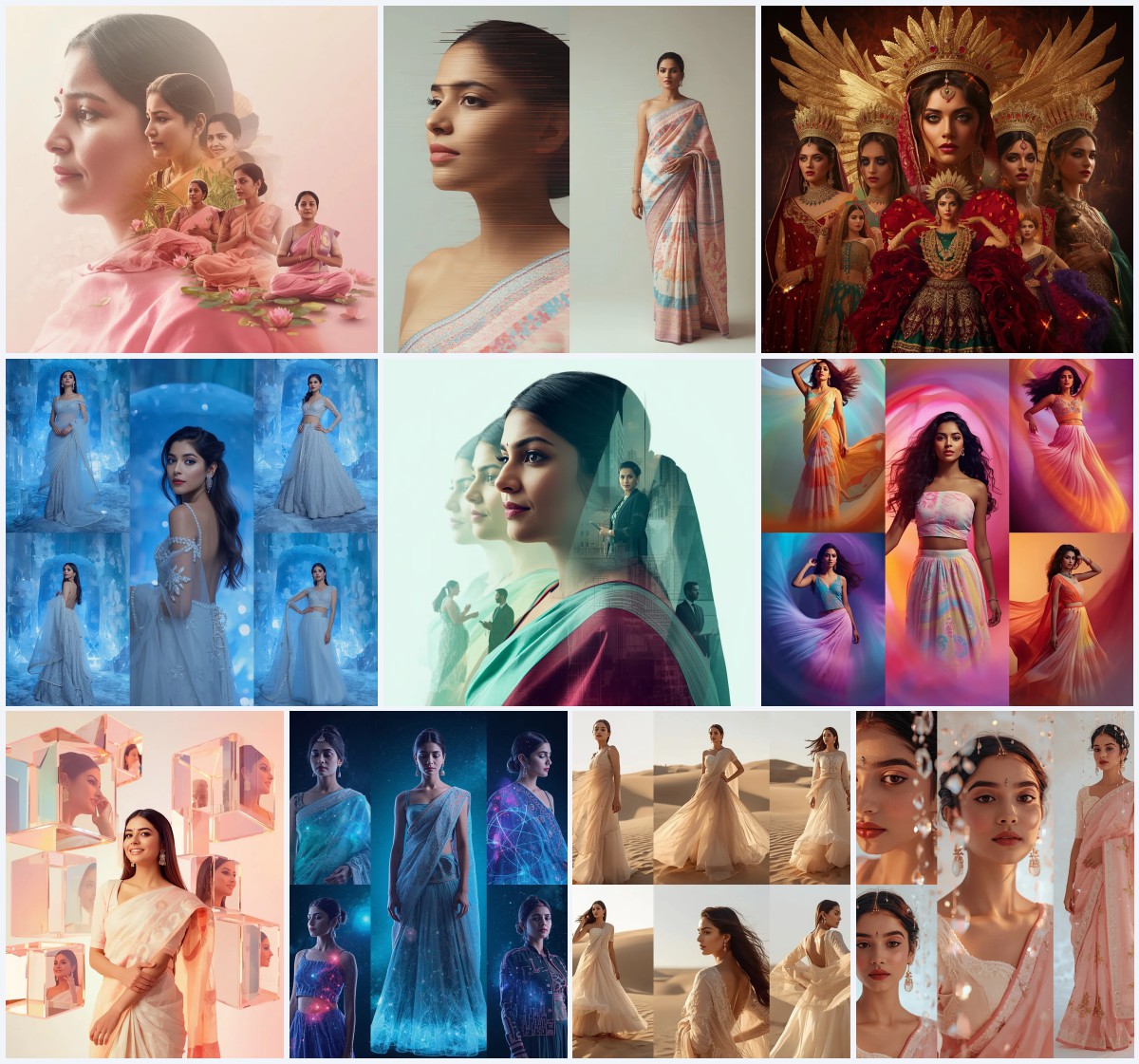 Top 10 Pastel Saree AI Prompts for Soft and Elegant Aesthetics