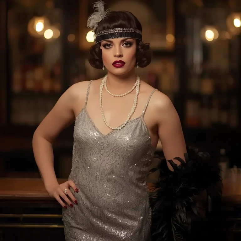 Vintage Sequin Gown: A Roaring Twenties Revival | instagram profile pic ai prompt